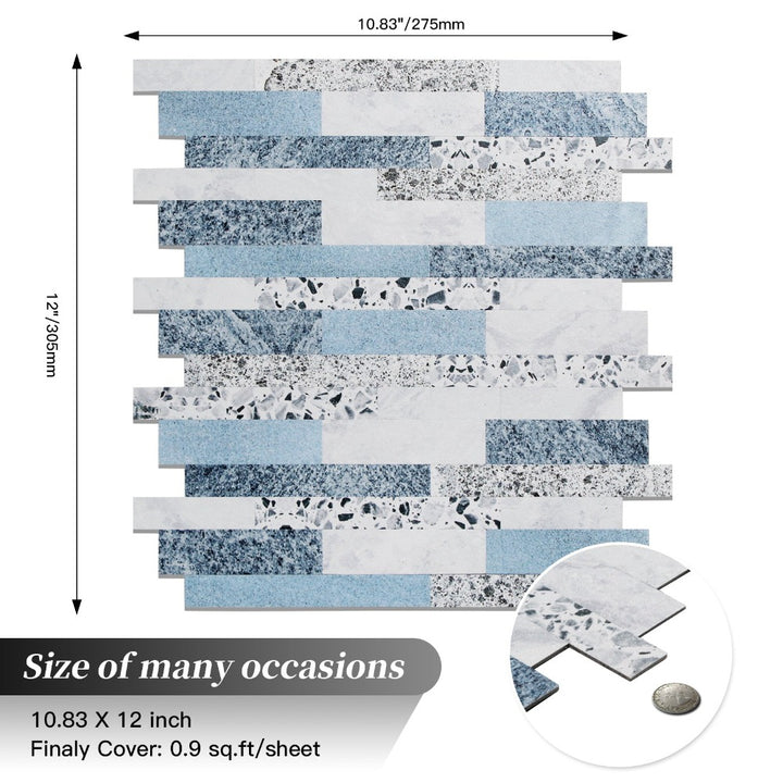 size of backsplash tile stickers