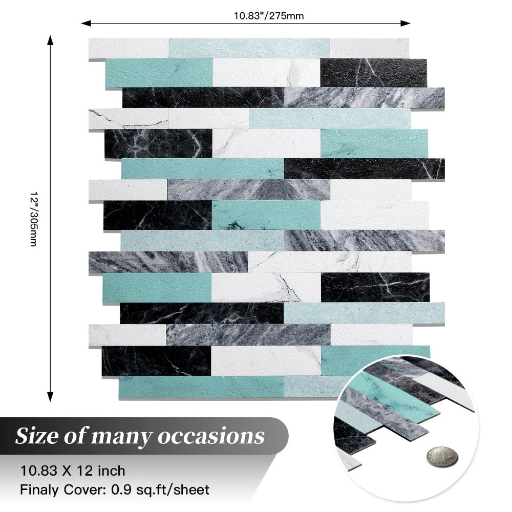 size of backsplash tile stickers