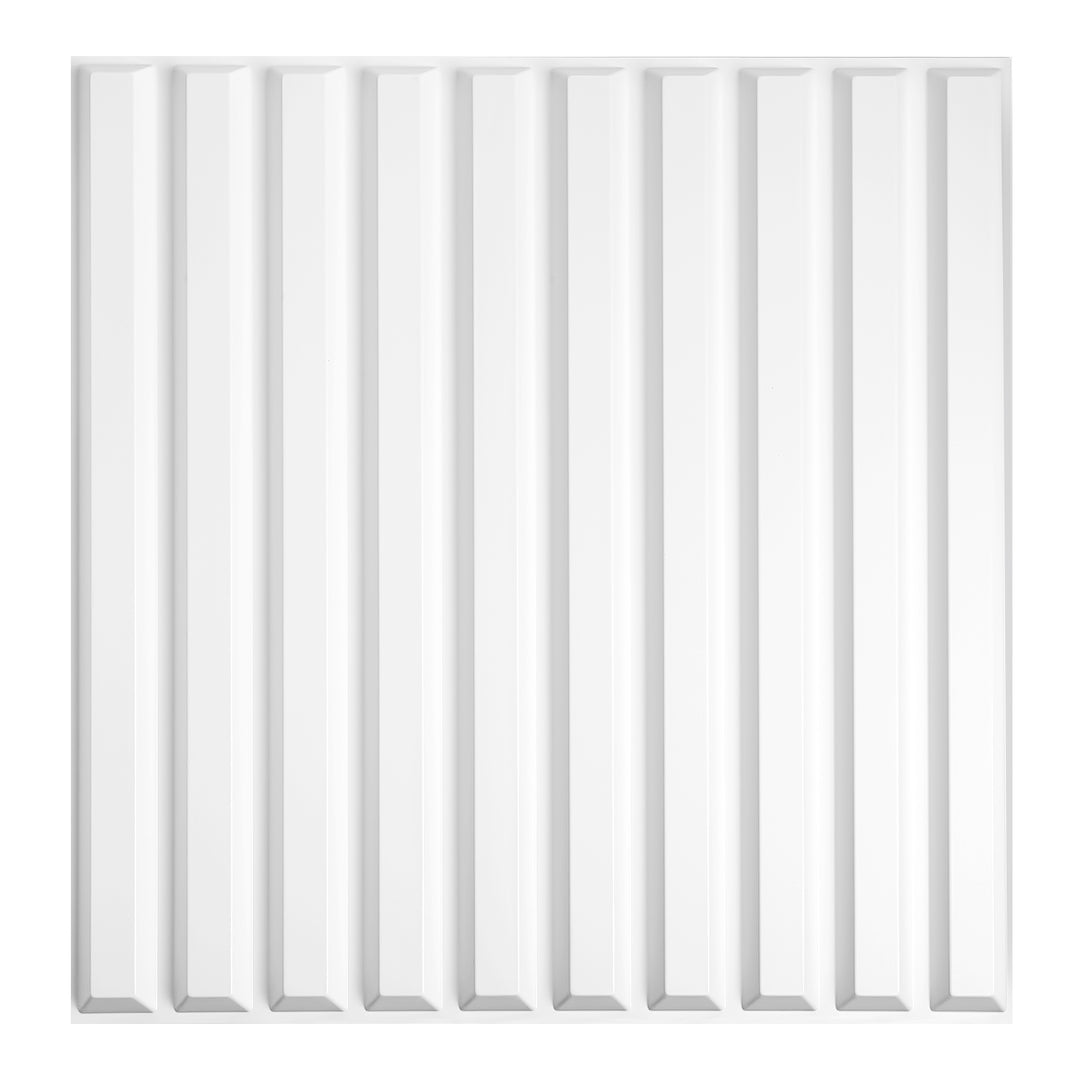 White Slat Wall Panel