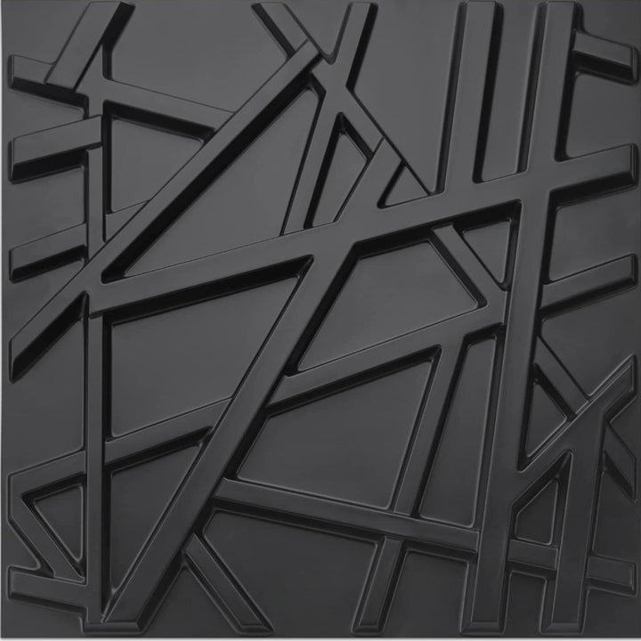 Stripes-Black Textured 3D Panels