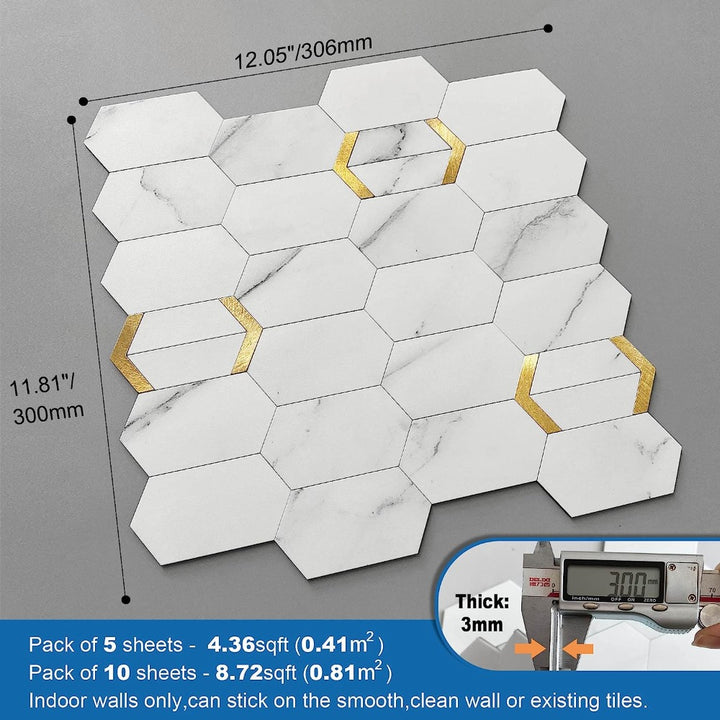 the size of peel and stick tile