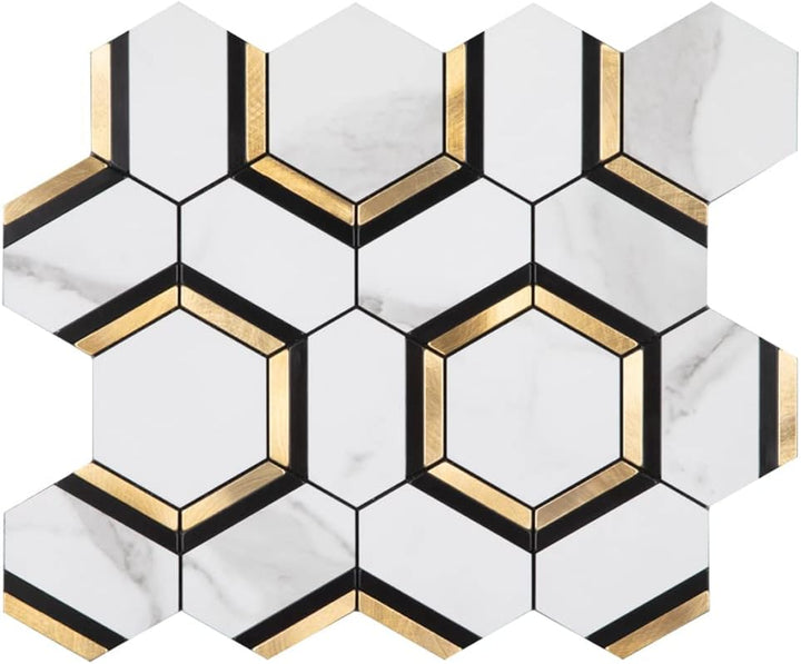 Peel and Stick Hexagon Backsplash