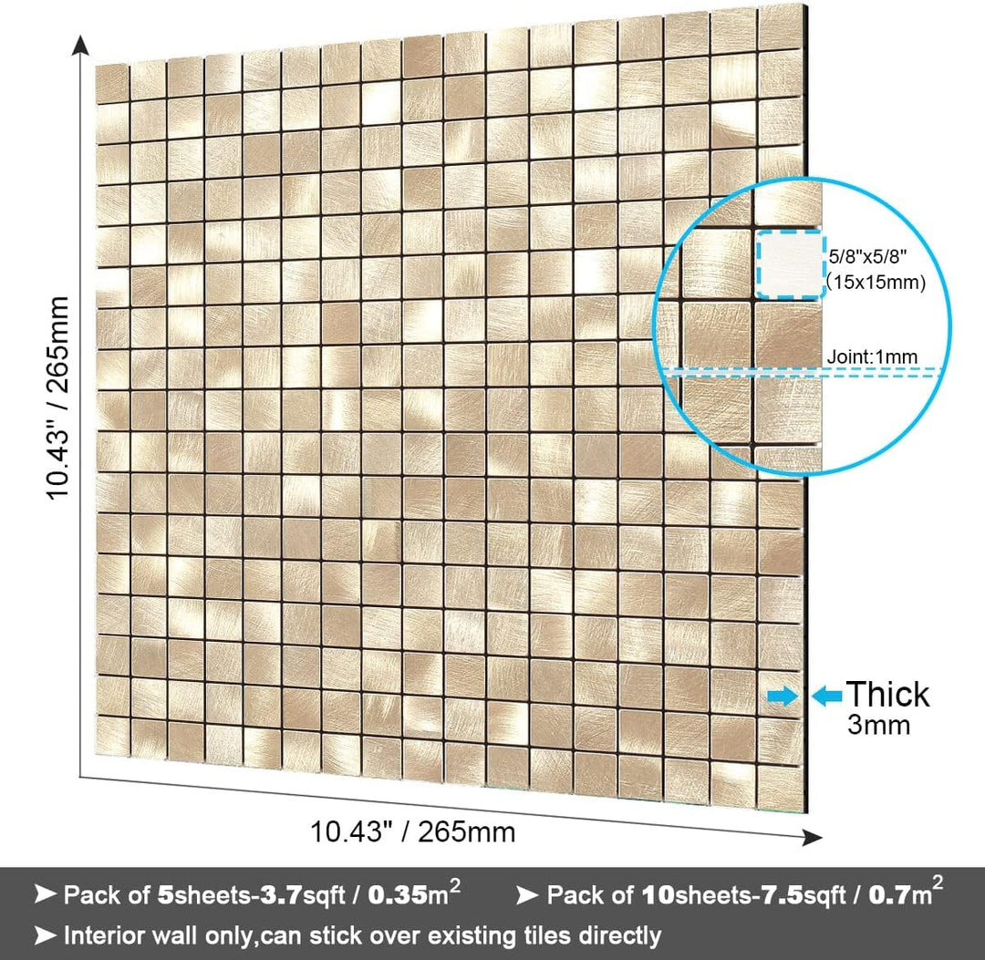 the size of tiles