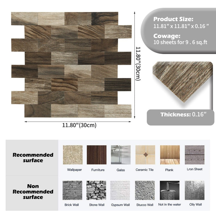 Wood Tile Backsplash Size