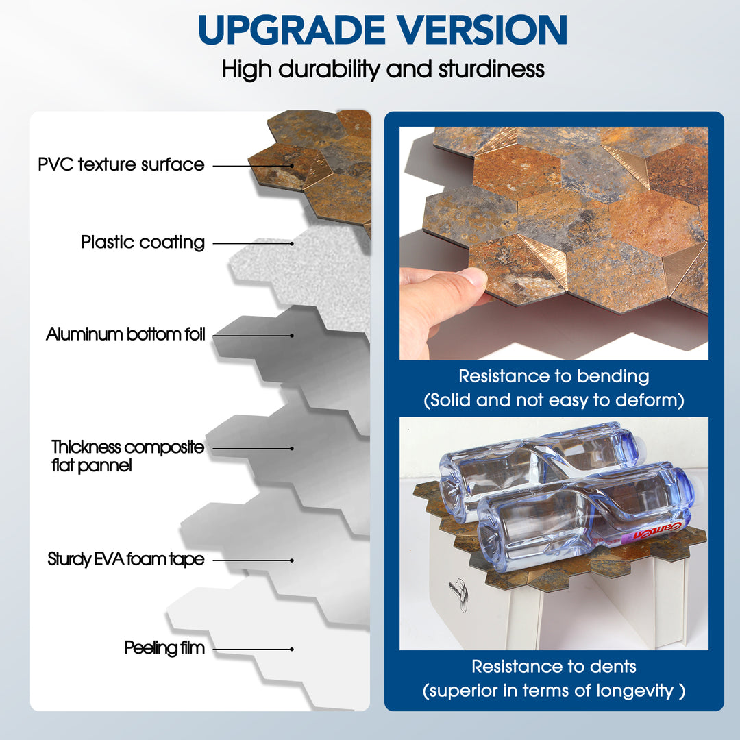 upgrade version hexagon backsplash