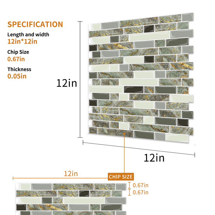 vinyl tile size